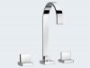 Ovo 3 Hole Basin Mixer c/w Pop Up Waste